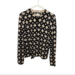 JCrew 100% merino wool patterned cardigan